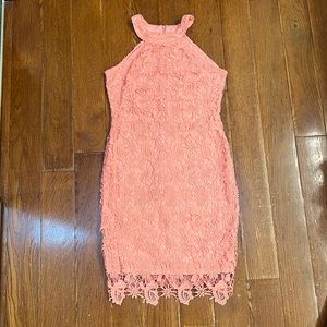 Lace Coral Dress
